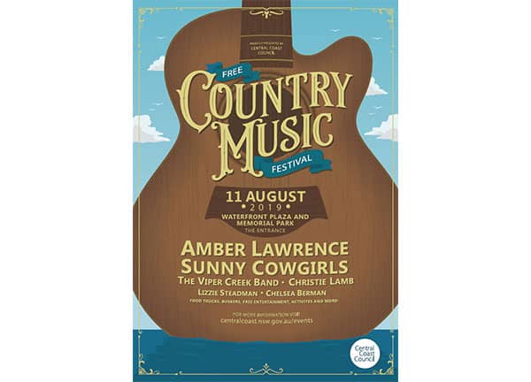 Country Music Festival The Entrance 2019 Poster